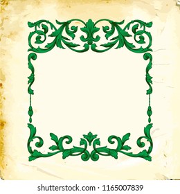 Retro baroque decorations element with flourishes calligraphic ornament. Vintage style design collection for Posters, Placards, Invitations, Banners, Badges and Logotypes.