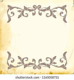 Retro baroque decorations element with flourishes calligraphic ornament. Vintage style design collection for Posters, Placards, Invitations, Banners, Badges and Logotypes.