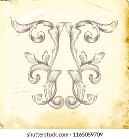 Retro baroque decorations element with flourishes calligraphic ornament. Vintage style design collection for Posters, Placards, Invitations, Banners, Badges and Logotypes.