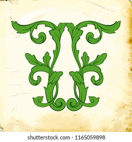 Retro baroque decorations element with flourishes calligraphic ornament. Vintage style design collection for Posters, Placards, Invitations, Banners, Badges and Logotypes.