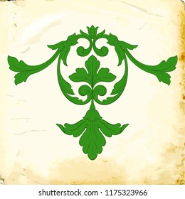 Retro baroque decorations element with flourishes calligraphic ornament. Vintage style design collection for Posters, Placards, Invitations, Banners, Badges and Logotypes.