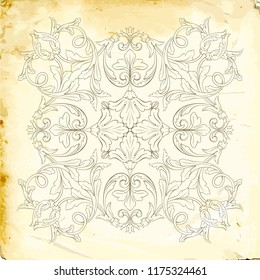 Retro baroque decorations element with flourishes calligraphic ornament. Vintage style design collection for Posters, Placards, Invitations, Banners, Badges and Logotypes.