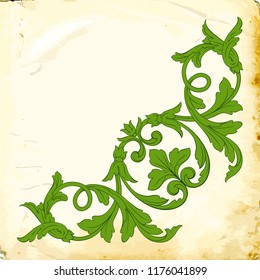 Retro baroque decorations element with flourishes calligraphic ornament. Vintage style design collection for Posters, Placards, Invitations, Banners, Badges and Logotypes.