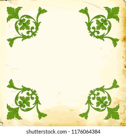 Retro baroque decorations element with flourishes calligraphic ornament. Vintage style design collection for Posters, Placards, Invitations, Banners, Badges and Logotypes.