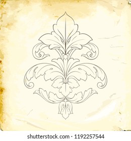 Retro baroque decorations element with flourishes calligraphic ornament. Vintage style design collection for Posters, Placards, Invitations, Banners, Badges and Logotypes.