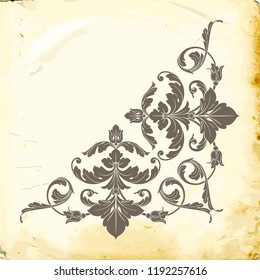 Retro baroque decorations element with flourishes calligraphic ornament. Vintage style design collection for Posters, Placards, Invitations, Banners, Badges and Logotypes.