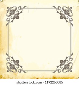 Retro baroque decorations element with flourishes calligraphic ornament. Vintage style design collection for Posters, Placards, Invitations, Banners, Badges and Logotypes.