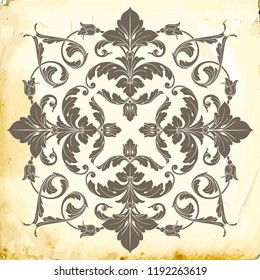Retro baroque decorations element with flourishes calligraphic ornament. Vintage style design collection for Posters, Placards, Invitations, Banners, Badges and Logotypes.