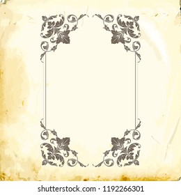Retro baroque decorations element with flourishes calligraphic ornament. Vintage style design collection for Posters, Placards, Invitations, Banners, Badges and Logotypes.