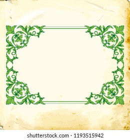 Retro baroque decorations element with flourishes calligraphic ornament. Vintage style design collection for Posters, Placards, Invitations, Banners, Badges and Logotypes.