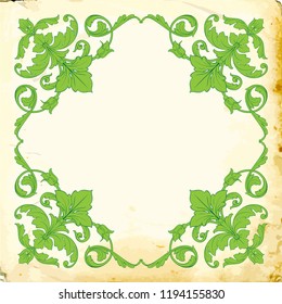 Retro baroque decorations element with flourishes calligraphic ornament. Vintage style design collection for Posters, Placards, Invitations, Banners, Badges and Logotypes.
