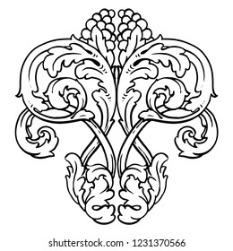 Retro baroque decorations element with flourishes calligraphic ornament. Vintage style design collection for Posters, Placards, Invitations, Banners, Badges and Logotypes.