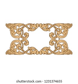 Retro baroque decorations element with flourishes calligraphic ornament. Vintage style design collection for Posters, Placards, Invitations, Banners, Badges and Logotypes.
