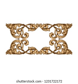 Retro baroque decorations element with flourishes calligraphic ornament. Vintage style design collection for Posters, Placards, Invitations, Banners, Badges and Logotypes.