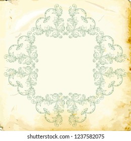 Retro baroque decorations element with flourishes calligraphic ornament. Vintage style design collection for Posters, Placards, Invitations, Banners, Badges and Logotypes.