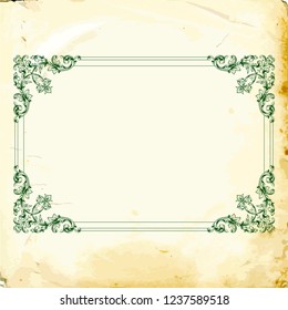 Retro baroque decorations element with flourishes calligraphic ornament. Vintage style design collection for Posters, Placards, Invitations, Banners, Badges and Logotypes.