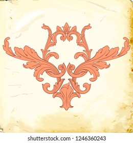 Retro baroque decorations element with flourishes calligraphic ornament. Vintage style design collection for Posters, Placards, Invitations, Banners, Badges and Logotypes.