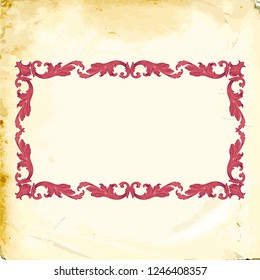 Retro baroque decorations element with flourishes calligraphic ornament. Vintage style design collection for Posters, Placards, Invitations, Banners, Badges and Logotypes.
