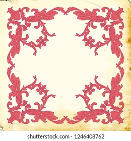 Retro baroque decorations element with flourishes calligraphic ornament. Vintage style design collection for Posters, Placards, Invitations, Banners, Badges and Logotypes.