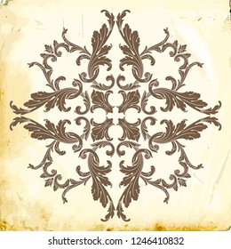 Retro baroque decorations element with flourishes calligraphic ornament. Vintage style design collection for Posters, Placards, Invitations, Banners, Badges and Logotypes.