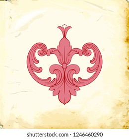 Retro baroque decorations element with flourishes calligraphic ornament. Vintage style design collection for Posters, Placards, Invitations, Banners, Badges and Logotypes.