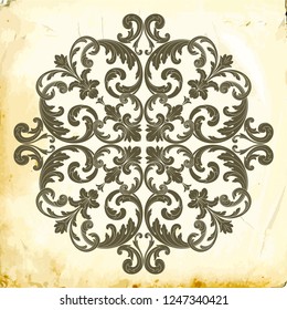 Retro baroque decorations element with flourishes calligraphic ornament. Vintage style design collection for Posters, Placards, Invitations, Banners, Badges and Logotypes.