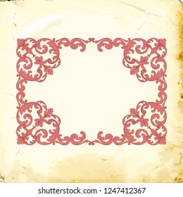 Retro baroque decorations element with flourishes calligraphic ornament. Vintage style design collection for Posters, Placards, Invitations, Banners, Badges and Logotypes.