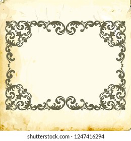 Retro baroque decorations element with flourishes calligraphic ornament. Vintage style design collection for Posters, Placards, Invitations, Banners, Badges and Logotypes.