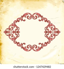 Retro baroque decorations element with flourishes calligraphic ornament. Vintage style design collection for Posters, Placards, Invitations, Banners, Badges and Logotypes.
