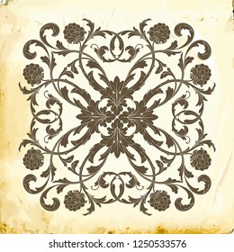 Retro baroque decorations element with flourishes calligraphic ornament. Vintage style design collection for Posters, Placards, Invitations, Banners, Badges and Logotypes.