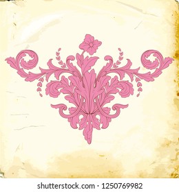 Retro baroque decorations element with flourishes calligraphic ornament. Vintage style design collection for Posters, Placards, Invitations, Banners, Badges and Logotypes.