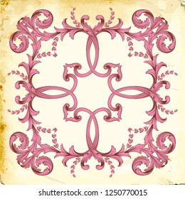 Retro baroque decorations element with flourishes calligraphic ornament. Vintage style design collection for Posters, Placards, Invitations, Banners, Badges and Logotypes.