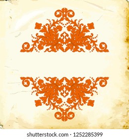 Retro baroque decorations element with flourishes calligraphic ornament. Vintage style design collection for Posters, Placards, Invitations, Banners, Badges and Logotypes.