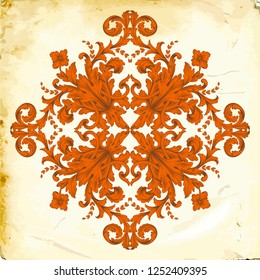 Retro baroque decorations element with flourishes calligraphic ornament. Vintage style design collection for Posters, Placards, Invitations, Banners, Badges and Logotypes.