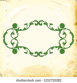 Retro baroque decorations element with flourishes calligraphic ornament. Vintage style design collection for Posters, Placards, Invitations, Banners, Badges and Logotypes.