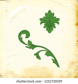 Retro baroque decorations element with flourishes calligraphic ornament. Vintage style design collection for Posters, Placards, Invitations, Banners, Badges and Logotypes.
