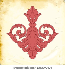 Retro baroque decorations element with flourishes calligraphic ornament. Vintage style design collection for Posters, Placards, Invitations, Banners, Badges and Logotypes.