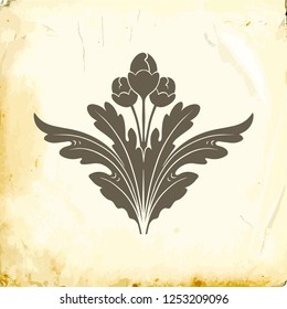 Retro baroque decorations element with flourishes calligraphic ornament. Vintage style design collection for Posters, Placards, Invitations, Banners, Badges and Logotypes.