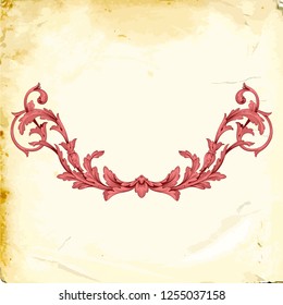 Retro baroque decorations element with flourishes calligraphic ornament. Vintage style design collection for Posters, Placards, Invitations, Banners, Badges and Logotypes.