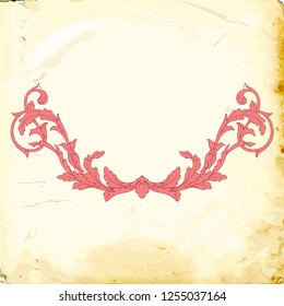 Retro baroque decorations element with flourishes calligraphic ornament. Vintage style design collection for Posters, Placards, Invitations, Banners, Badges and Logotypes.