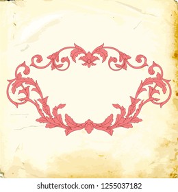 Retro baroque decorations element with flourishes calligraphic ornament. Vintage style design collection for Posters, Placards, Invitations, Banners, Badges and Logotypes.