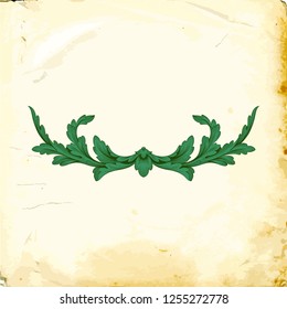 Retro baroque decorations element with flourishes calligraphic ornament. Vintage style design collection for Posters, Placards, Invitations, Banners, Badges and Logotypes.