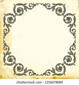 Retro baroque decorations element with flourishes calligraphic ornament. Vintage style design collection for Posters, Placards, Invitations, Banners, Badges and Logotypes.