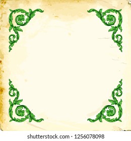 Retro baroque decorations element with flourishes calligraphic ornament. Vintage style design collection for Posters, Placards, Invitations, Banners, Badges and Logotypes.