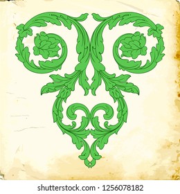 Retro baroque decorations element with flourishes calligraphic ornament. Vintage style design collection for Posters, Placards, Invitations, Banners, Badges and Logotypes.