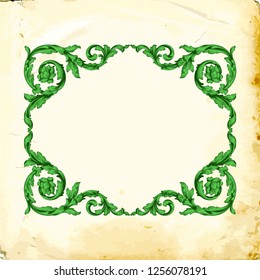 Retro baroque decorations element with flourishes calligraphic ornament. Vintage style design collection for Posters, Placards, Invitations, Banners, Badges and Logotypes.