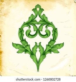 Retro baroque decorations element with flourishes calligraphic ornament. Vintage style design collection for Posters, Placards, Invitations, Banners, Badges and Logotypes.