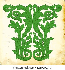Retro baroque decorations element with flourishes calligraphic ornament. Vintage style design collection for Posters, Placards, Invitations, Banners, Badges and Logotypes.