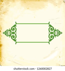 Retro baroque decorations element with flourishes calligraphic ornament. Vintage style design collection for Posters, Placards, Invitations, Banners, Badges and Logotypes.