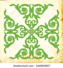 Retro baroque decorations element with flourishes calligraphic ornament. Vintage style design collection for Posters, Placards, Invitations, Banners, Badges and Logotypes.